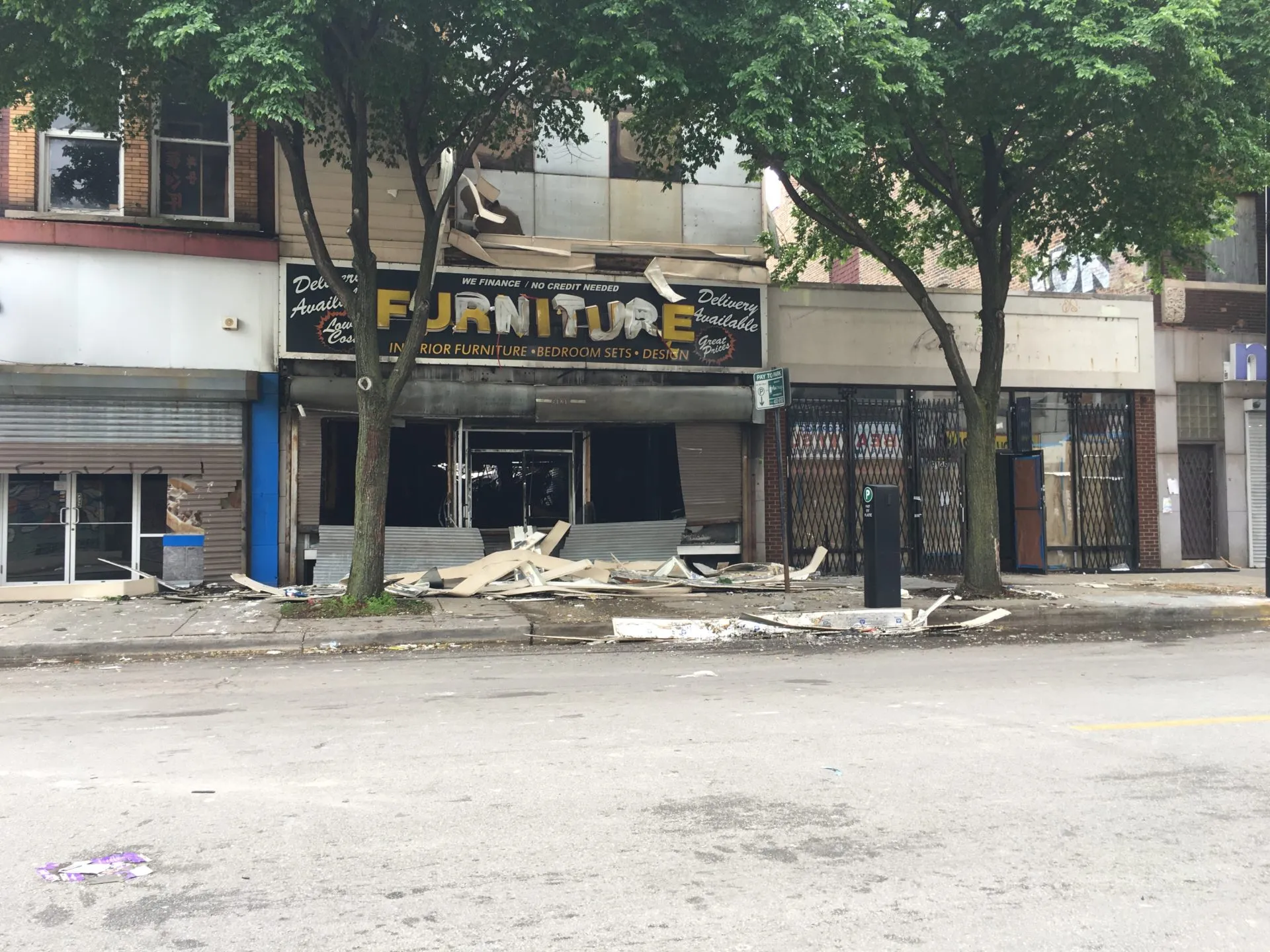 Furniture Store looted furniture store