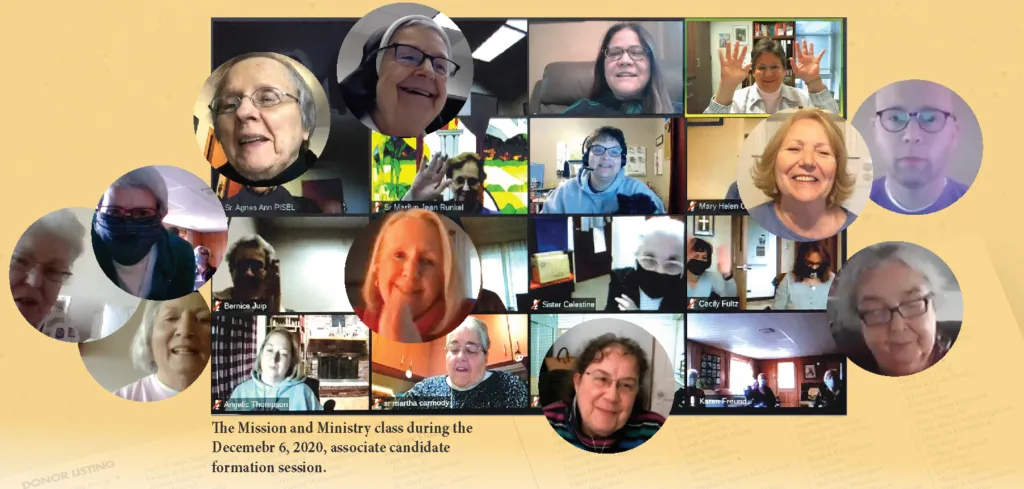 collage of people attending a zoom meeting